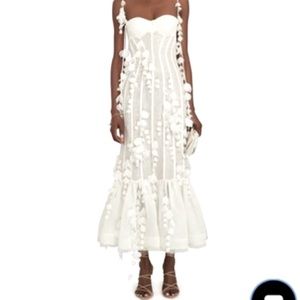 Zimmermann Botanica Petal Gown, Linen Maxi Gown, Size 4-6 (Zimmermann Size 1)